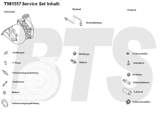 BTS TURBO kompresorius, įkrovimo sistema T981557